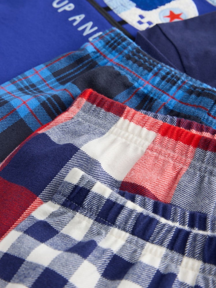Blue/Navy Emergency Vechiles Check Woven Bottom Pyjamas 3 Pack (9mths-12yrs) - Image 7 of 7 Blue/Navy Emergency Vechiles Check Woven Bottom Pyjamas 3 Pack (9mths-12yrs) - Image 7 of 7