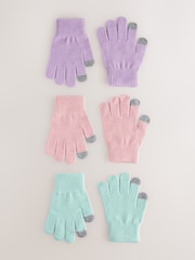 Pink/ Purple/ Blue Magic Gloves 3 Pack (3-16yrs) - Image 1 of 3