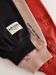 أسود/أحمر/صخري - Long Sleeve Jogger Pyjamas 3 Pack (9mths-11yrs) - صورة 11 من 11