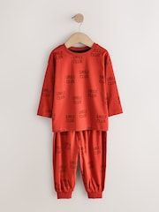 أسود/أحمر/صخري - Long Sleeve Jogger Pyjamas 3 Pack (9mths-11yrs) - صورة 7 من 11