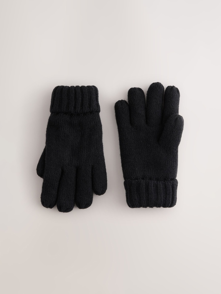 Black Thinsulate Gloves (3-13yrs) - Image 1 of 3 Black Thinsulate Gloves (3-13yrs) - Image 1 of 3