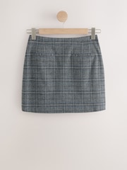 Grey/Blue Check Mini Skirt - Image 1 of 3