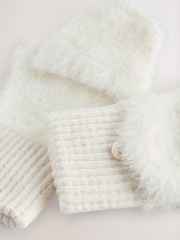 Vit - Feather Flip Mitt Gloves (3-16yrs) - Bild 2 av 3
