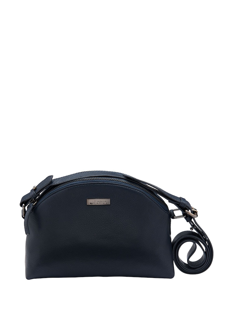 Lotus Blue Leather Handbag - Image 1 of 4 Lotus Blue Leather Handbag - Image 1 of 4