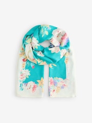 Laura Ashley Green Everingham Meadow Print Scarf - Image 1 of 3