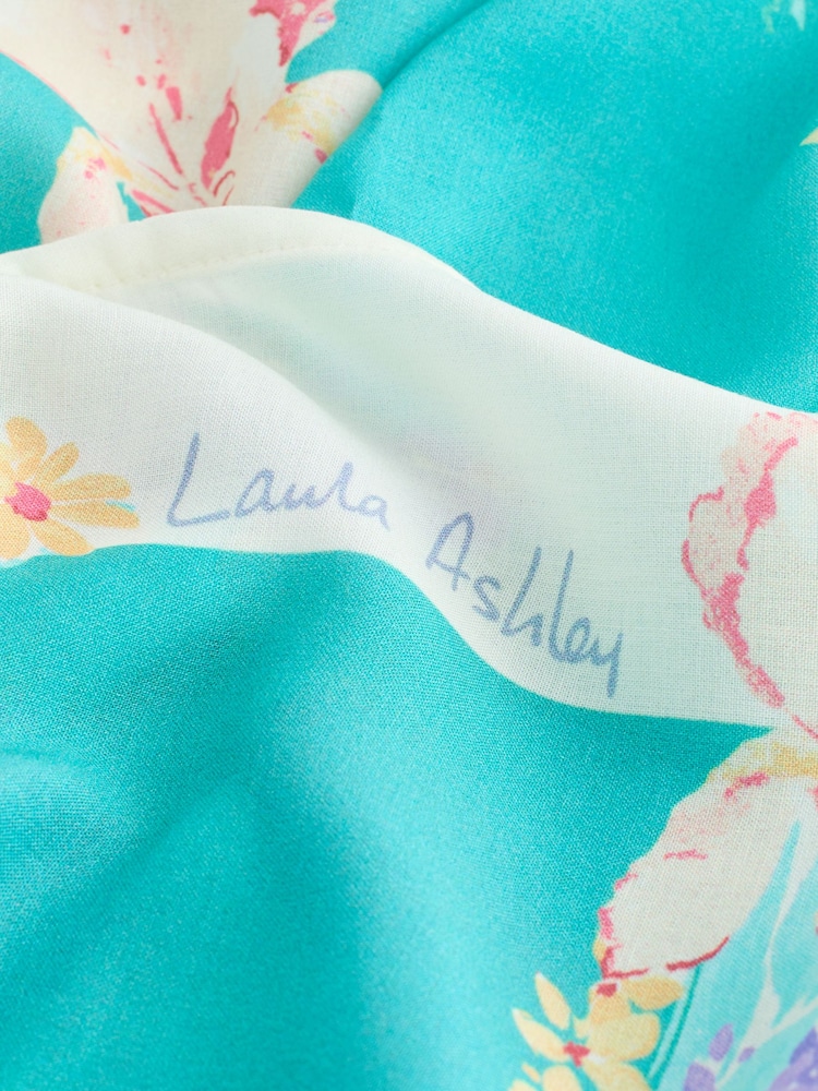 Laura Ashley Green Everingham Meadow Print Scarf - Image 2 of 3