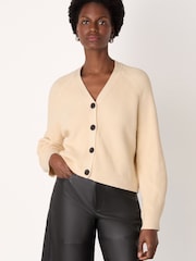 Whistles V-Neck Cotton Cardigan - Imaginea 1 din 4
