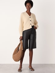 Whistles V-Neck Cotton Cardigan - Imaginea 4 din 4