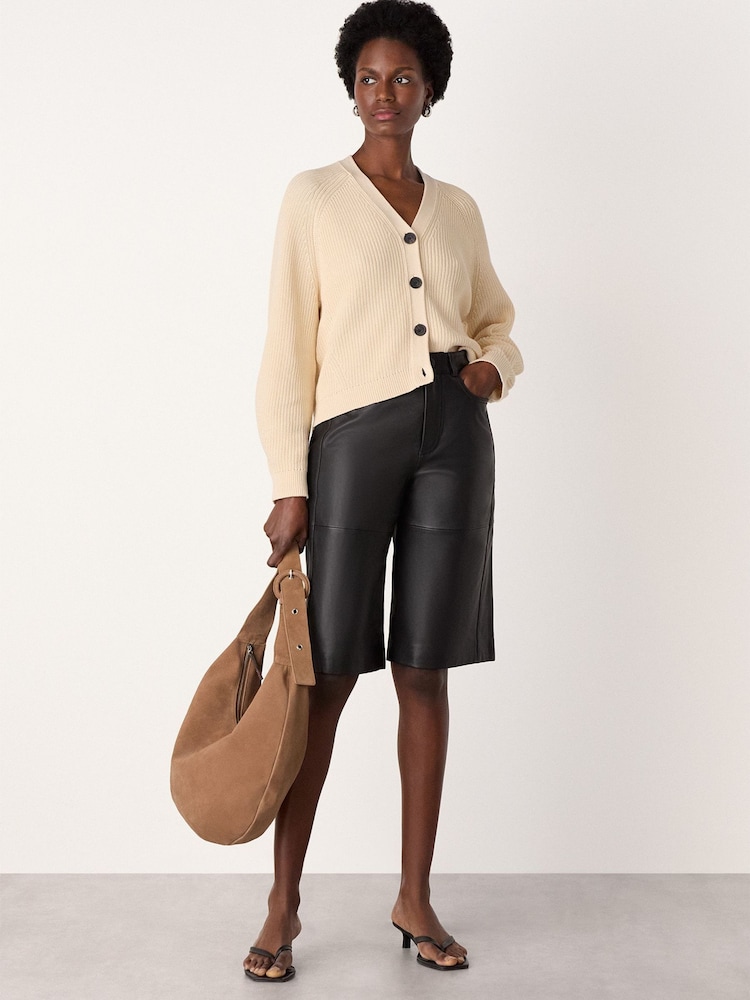 Whistles V-Neck Cotton Cardigan - Imaginea 4 din 4