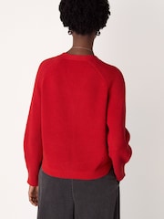 Whistles Petite V-Neck Cotton Cardigan - Imaginea 2 din 4