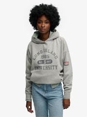 Superdry Grey Athletic Essentials Relaxed Hoodie - Image 2 of 6