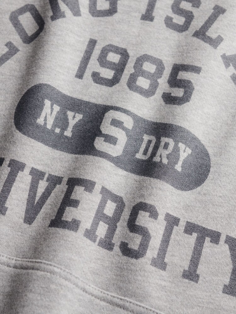 Superdry Grey Athletic Essentials Relaxed Hoodie - Image 6 of 6 Superdry Grey Athletic Essentials Relaxed Hoodie - Image 6 of 6