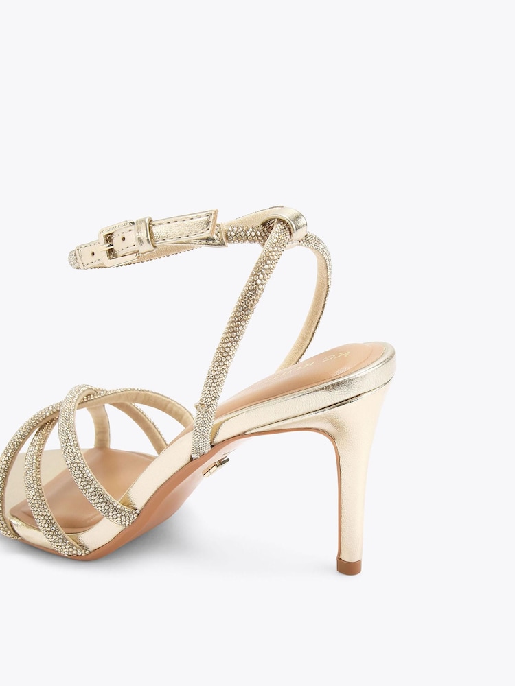 KG Kurt Geiger Gold Abra Heel Sandals - Image 5 of 5 KG Kurt Geiger Gold Abra Heel Sandals - Image 5 of 5