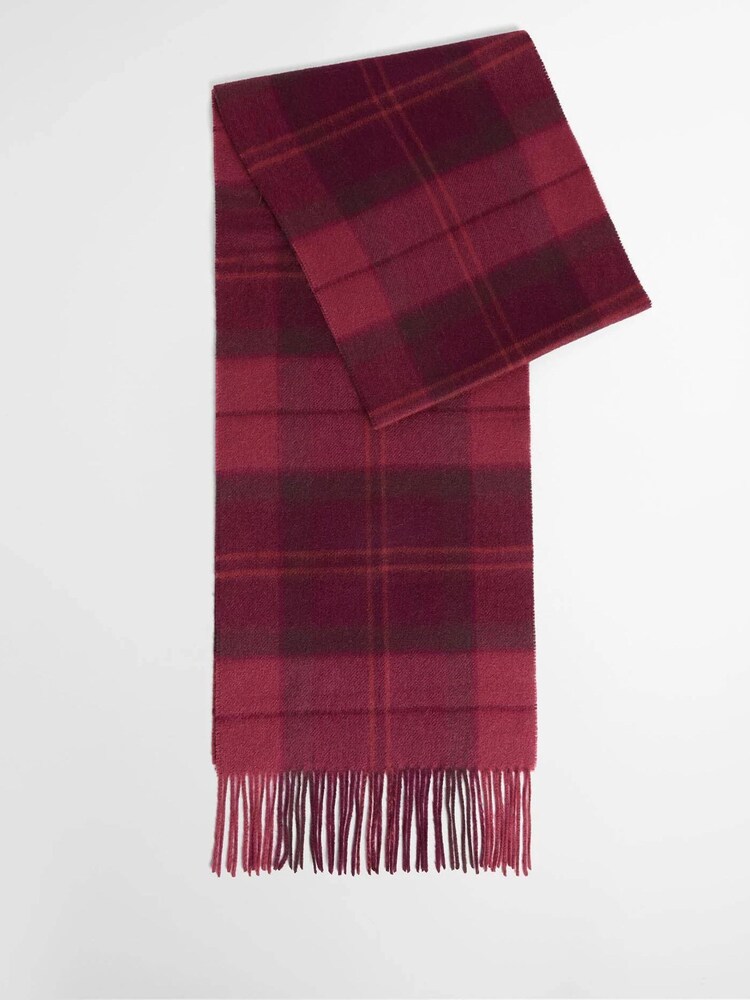 Barbour® Red Mineral Tartan Scarf - Image 2 of 4 Barbour® Red Mineral Tartan Scarf - Image 2 of 4