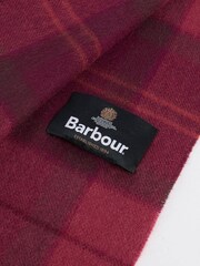 Barbour® Red Mineral Tartan Scarf - Image 4 of 4