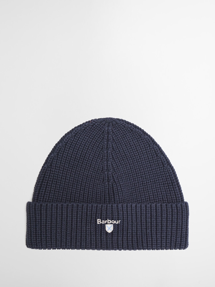 Barbour® Blue Cascade Knitted Beanie Hat - Image 1 of 4