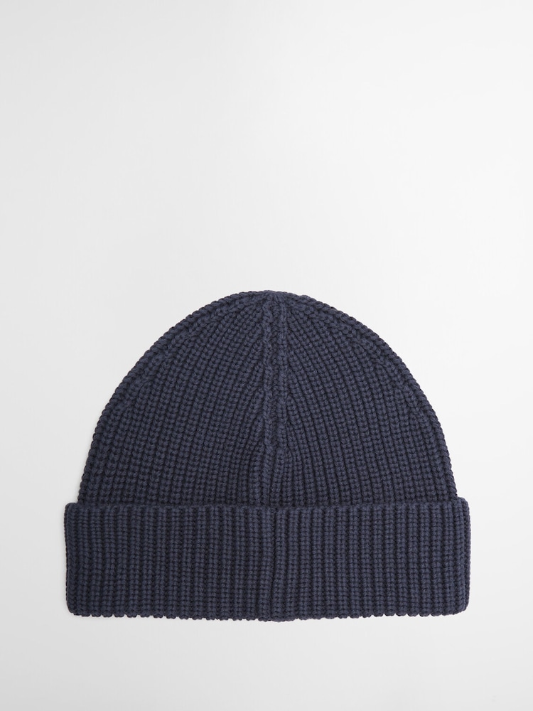 Barbour® Blue Cascade Knitted Beanie Hat - Image 2 of 4