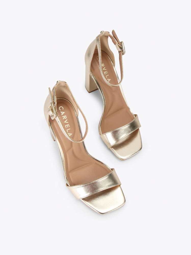 Carvela Gold Regatta Heel Sandals - Image 2 of 4