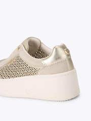 Carvela Gold Connected Laser Trainers - Image 4 of 4