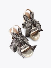 Carvela Cream Sorrento Scarf Wedge Sandals - Image 2 of 4