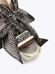 Carvela Cream Sorrento Scarf Wedge Sandals - Image 4 of 4