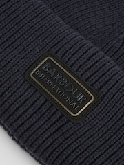Barbour® International Blue Craywell Beanie Hat - Image 3 of 4