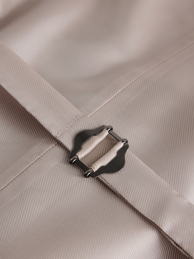 Neutral Slim Fit Jacquard Tuxedo Suit Waistcoat - Image 9 of 9 Neutral Slim Fit Jacquard Tuxedo Suit Waistcoat - Image 9 of 9