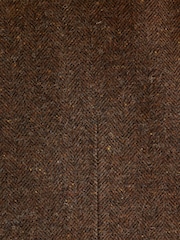بني مائل للأحمر - Slim Fit Nova Fides Italian Wool Blend Trimmed Herringbone Suit Waistcoat - صورة 7 من 9
