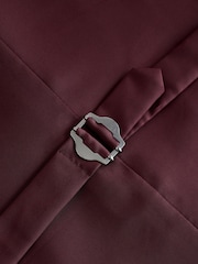 بني مائل للأحمر - Slim Fit Nova Fides Italian Wool Blend Trimmed Herringbone Suit Waistcoat - صورة 8 من 9