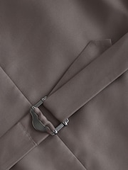 Brown Regular Fit Trimmed Puppytooth Texture Suit Waistcoat - Image 8 of 9