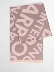 Barbour® International Pink Kenna Logo Scarf - Image 1 of 4