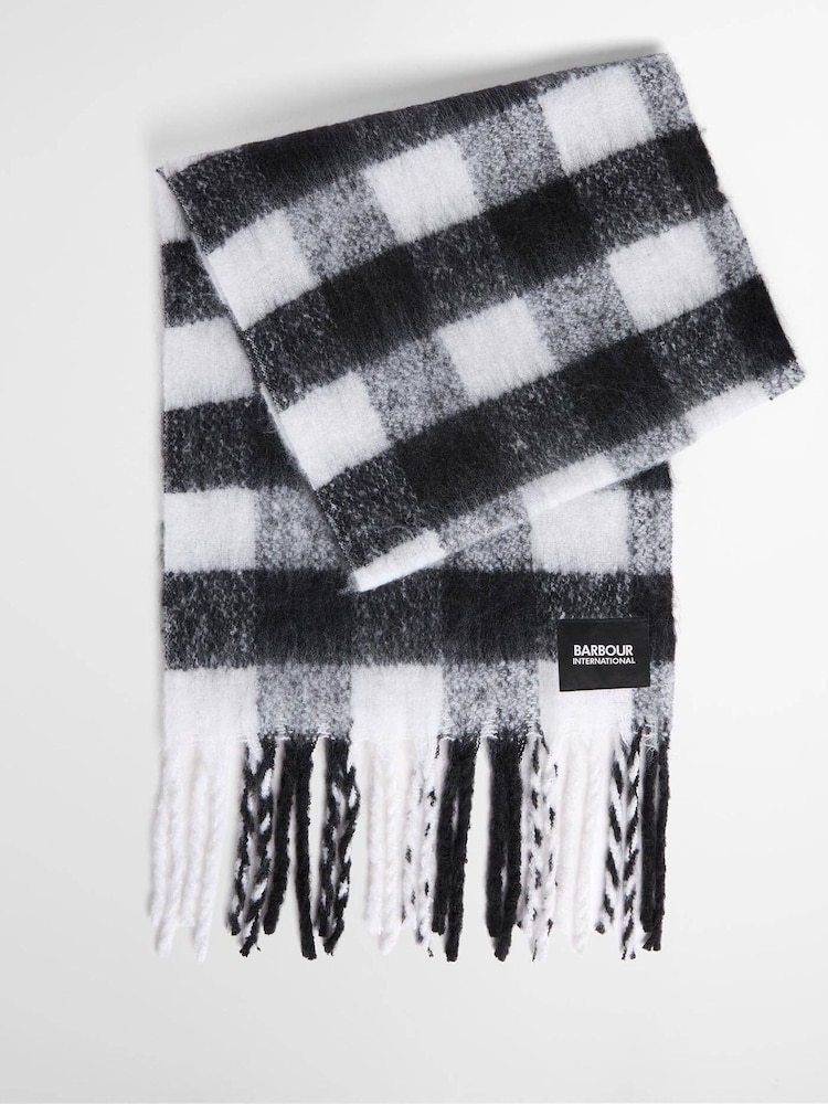 Barbour® International Black Branton Knitted Scarf - Image 1 of 4