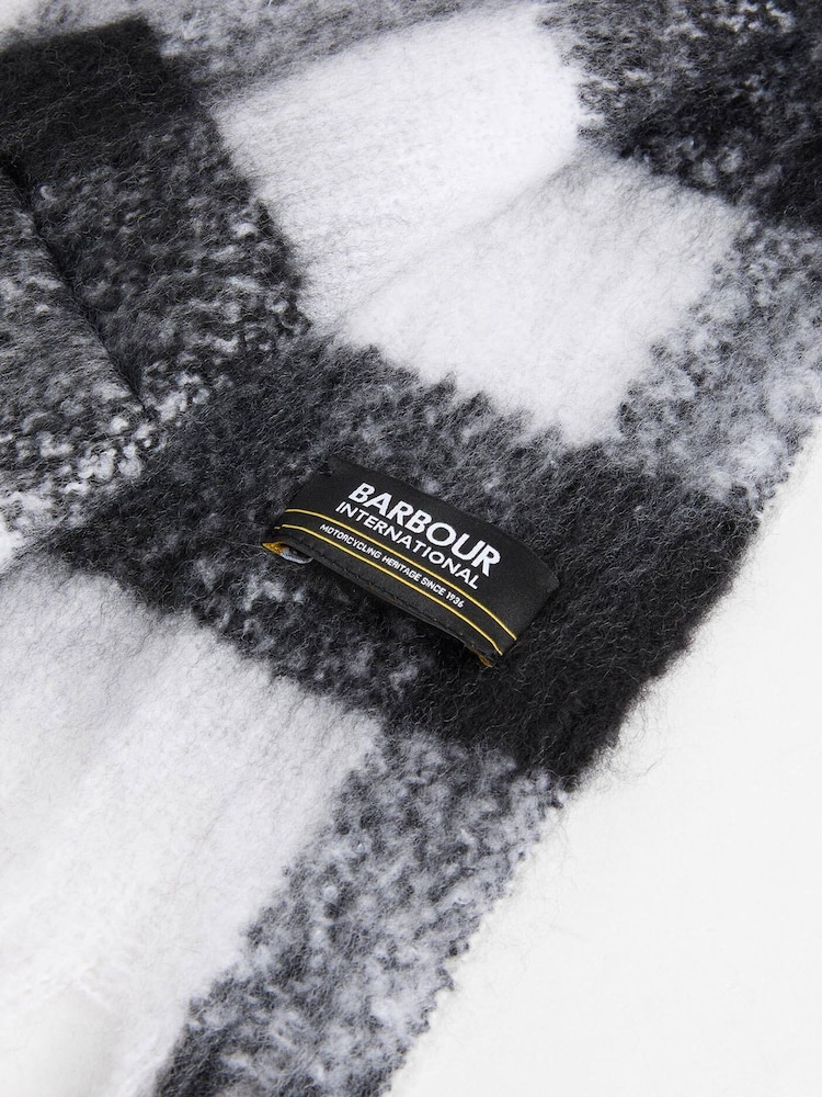 Barbour® International Black Branton Knitted Scarf - Image 2 of 4