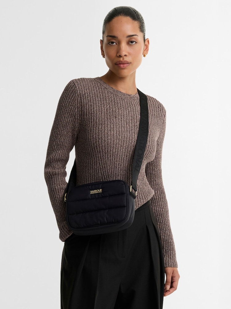 Barbour® International Black Monaco Baffle Quilt Cross-Body Bag - Image 1 of 1