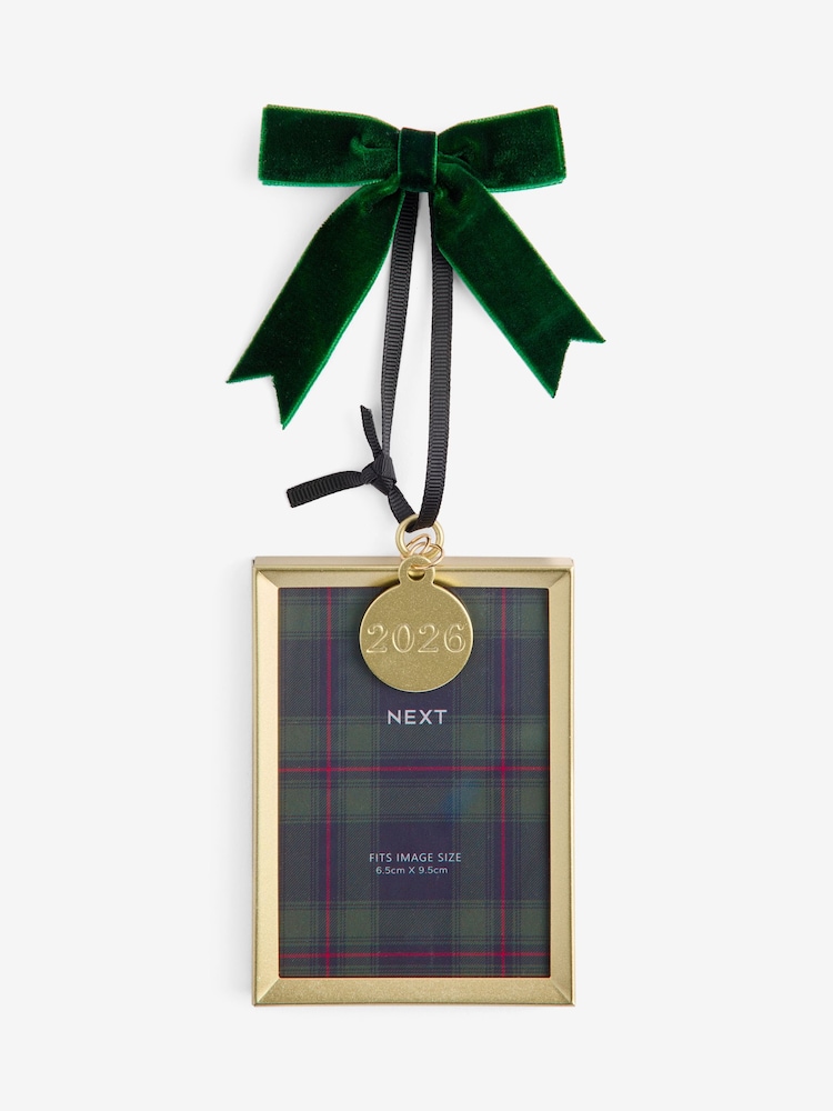 Gold 2026 Photo Frame Bauble - Image 1 of 2