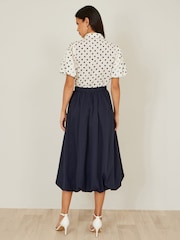 Yumi White Polka Dot Lace Boxy Shirt - Image 2 of 5