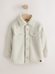 Ecru White Borg Lined Cord Shacket (3mths-7yrs) - Image 1 of 6