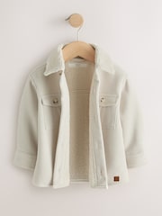 Ecru White Borg Lined Cord Shacket (3mths-7yrs) - Image 2 of 6