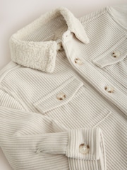 Ecru White Borg Lined Cord Shacket (3mths-7yrs) - Image 5 of 6