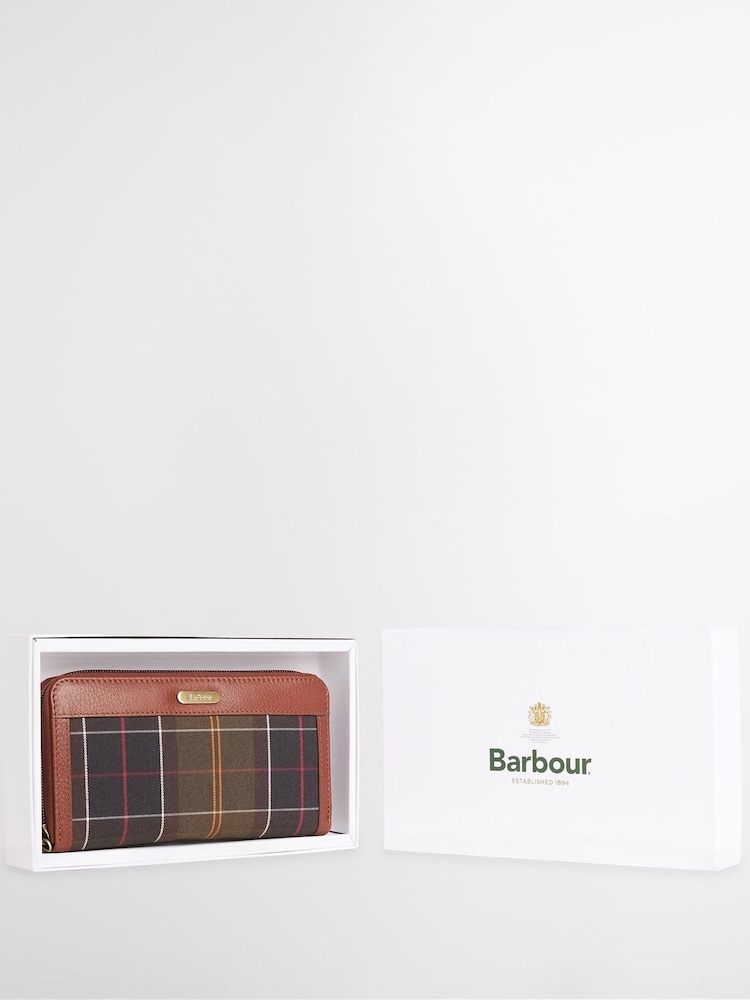 Barbour® Brown Daphne Tartan Purse - Image 1 of 5 Barbour® Brown Daphne Tartan Purse - Image 1 of 5