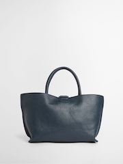 Bleu - ® Barbour mini sac fourre-tout en cuir en aulne - Image 4 de 7
