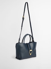 Bleu - ® Barbour mini sac fourre-tout en cuir en aulne - Image 5 de 7