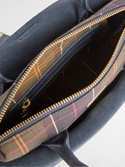 Bleu - ® Barbour mini sac fourre-tout en cuir en aulne - Image 6 de 7