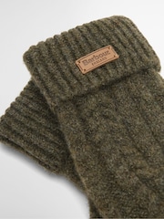 Barbour® Green Elsdon Knitted Mittens - Image 2 of 2