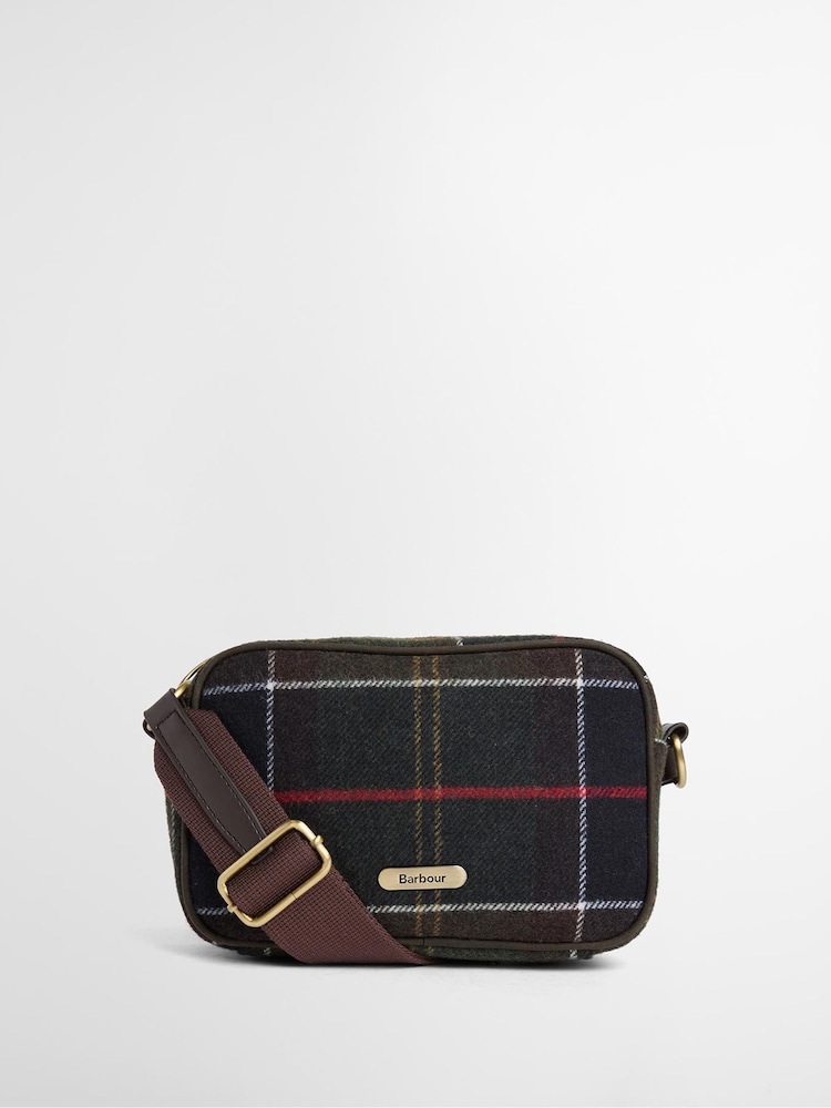 Barbour® Brown Contin Tartan Mini Cross-Body Bag - Image 1 of 6 Barbour® Brown Contin Tartan Mini Cross-Body Bag - Image 1 of 6