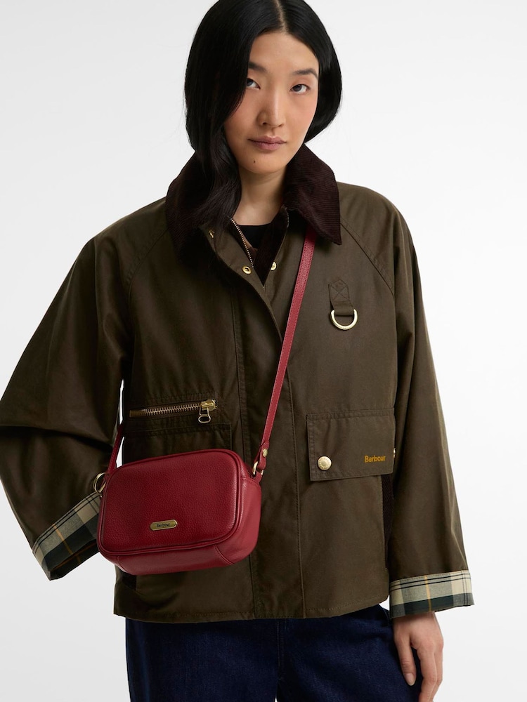 Barbour® Red Daphne Mini Leather Cross-Body Bag - Image 2 of 6 Barbour® Red Daphne Mini Leather Cross-Body Bag - Image 2 of 6