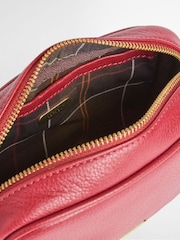 Barbour® Red Daphne Mini Leather Cross-Body Bag - Image 4 of 6