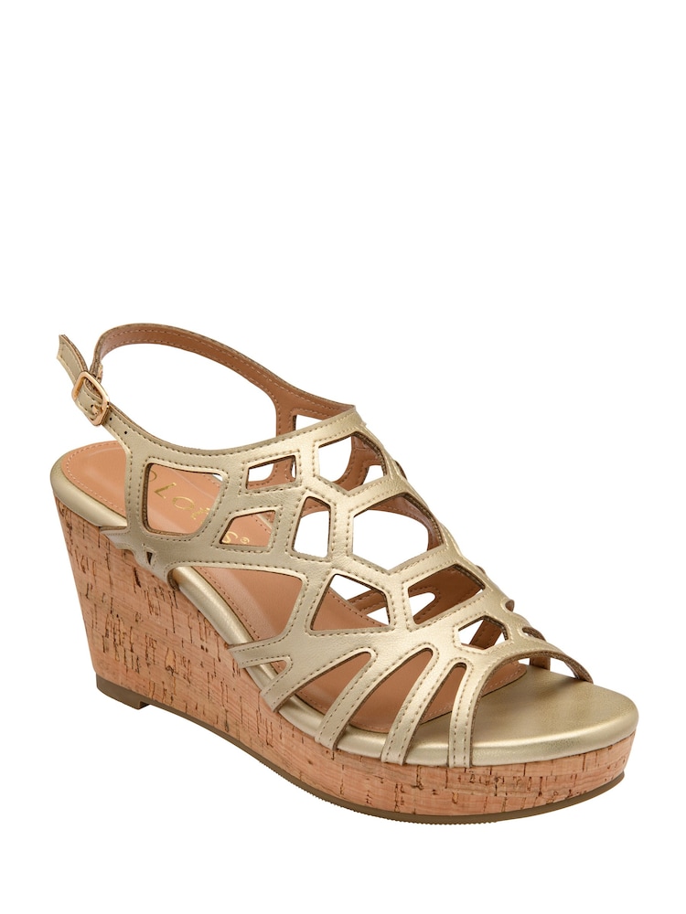 Aur - Sandale casual cu platformă Lotus - Imaginea 1 din 4