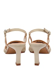 Natural - Lotus Slingback Heeled Shoes - Imaginea 3 din 4