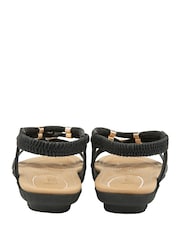 Lotus Black Casual Sandals - Image 3 of 4